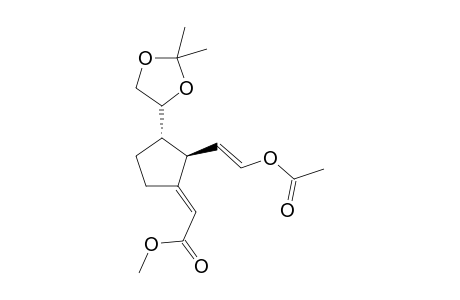 (1'S,2R,3S)-2-(2-Acetoxy)-(E)-vinyl)-3-isopropylidenedioxyethyl-3-(methoxycarbonylmethylidene)cyclopentane