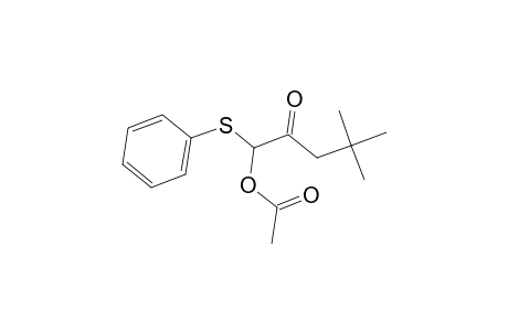 4,4-Dimethyl-2-oxo-1-(phenylsulfanyl)pentyl acetate