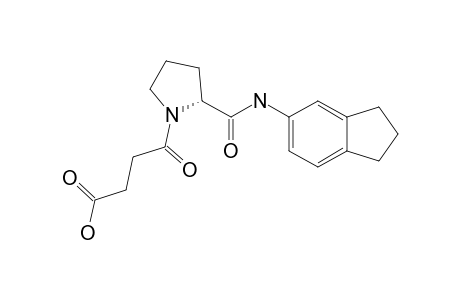 L-4-[2-(INDAN-5-YLCARBAMOYL)-PYRROLIDIN-1-YL]-4-OXO-BUTYRIC-ACID