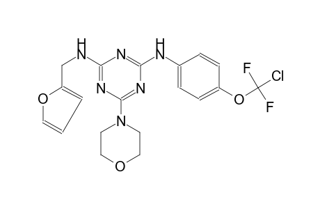 4-N-[4-[chloro(difluoro)methoxy]phenyl]-2-N-(furan-2-ylmethyl)-6-morpholin-4-yl-1,3,5-triazine-2,4-diamine