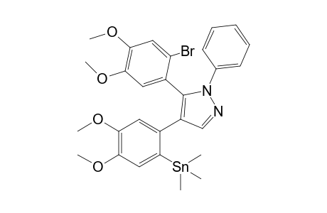 [2-[5-(2-bromanyl-4,5-dimethoxy-phenyl)-1-phenyl-pyrazol-4-yl]-4,5-dimethoxy-phenyl]-trimethyl-stannane