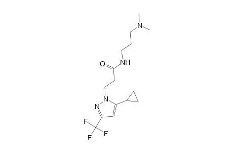 1H-pyrazole-1-propanamide, 5-cyclopropyl-N-[3-(dimethylamino)propyl]-3-(trifluoromethyl)-