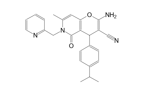 2-amino-4-(4-isopropylphenyl)-7-methyl-5-oxo-6-(2-pyridinylmethyl)-5,6-dihydro-4H-pyrano[3,2-c]pyridine-3-carbonitrile
