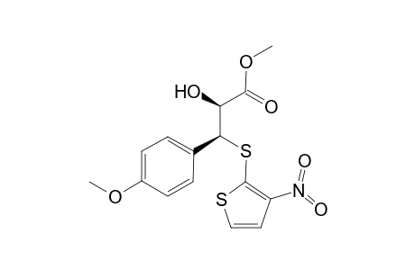 Methyl threo-2-hydroxy-3-(4-methoxyphenyl)-3-(3-nitro-2-thienylthio)propionate