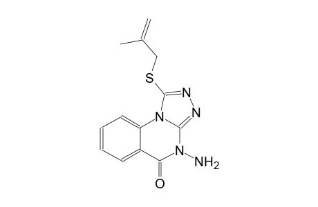 4-amino-1-[(2-methyl-2-propenyl)sulfanyl][1,2,4]triazolo[4,3-a]quinazolin-5(4H)-one