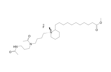 Piperidinium, 1-[4-[acetyl[3-(acetylamino)propyl]amino]butyl]-2-(11-methoxy-11-oxoundecyl)-1-methyl-, fluoride, (R)-