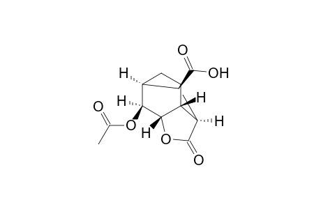 3,6-Methanobenzofuran-8-carboxylic acid, 7-(acetyloxy)octahydro-2-oxo-, (3.alpha.,3a.beta.,6.alpha.,7.alpha.,7a.beta.,8R*)-(.+-.)-