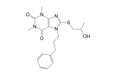 8-[(2-hydroxypropyl)sulfanyl]-1,3-dimethyl-7-(3-phenylpropyl)-3,7-dihydro-1H-purine-2,6-dione