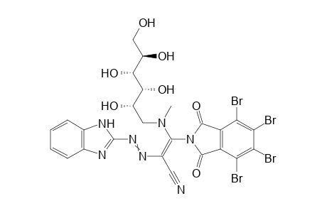 (2E)-2-((1H-benzo[d]imidazol-2-yl)diazenyl)-3-(methyl((2S,3R,4R,5R)-2,3,4,5,6-pentahydroxyhexyl)amino)-3-(4,5,6,7-tetrabromo-1,3-dioxoisoindolin-2-yl)acrylonitrile