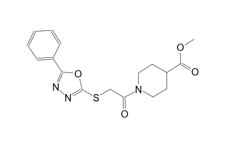 4-piperidinecarboxylic acid, 1-[[(5-phenyl-1,3,4-oxadiazol-2-yl)thio]acetyl]-, methyl ester