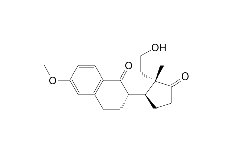 1(2H)-Naphthalenone, 3,4-dihydro-2-[2-(2-hydroxyethyl)-2-methyl-3-oxocyclopentyl]-6-methoxy-, [1S-[1.alpha.(R*),2.beta.]]-