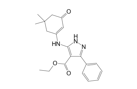 Ethyl 5-((5,5-dimethyl-3-oxocyclohex-1-en-1-yl)amino)-3-phenyl-1H-pyrazole-4-carboxylate