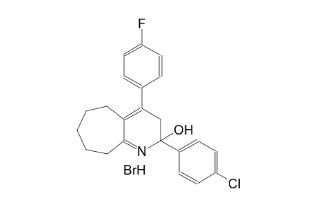 2-(4-chlorophenyl)-4-(4-fluorophenyl)-3,5,6,7,8,9-hexahydro-2H-cyclohepta[b]pyridin-2-ol hydrobromide