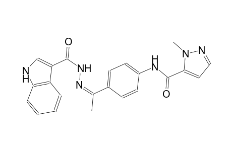 N-{4-[(1Z)-N-(1H-indol-3-ylcarbonyl)ethanehydrazonoyl]phenyl}-1-methyl-1H-pyrazole-5-carboxamide