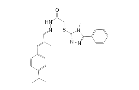 N'-[(E,2E)-3-(4-isopropylphenyl)-2-methyl-2-propenylidene]-2-[(4-methyl-5-phenyl-4H-1,2,4-triazol-3-yl)sulfanyl]acetohydrazide