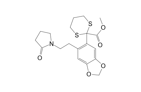 1,3-Dithiane-2-carboxylic acid, 2-[6-[2-(2-oxo-1-pyrrolidinyl)ethyl]-1,3-benzodioxol-5-yl]-, methyl ester