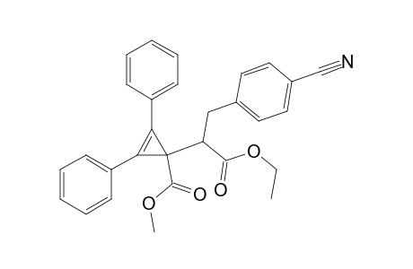 Benzenepropanoic acid, 4-cyano-.alpha.-[1-(methoxycarbonyl)-2,3-diphenyl-2-cyclopropen-1-yl]-, ethyl ester