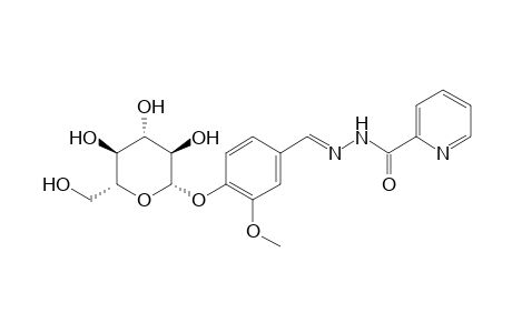 (-)-picolinic acid, [4-(beta-D-glucopyranosyloxy)-3-methoxybenzylidene]hydrazide