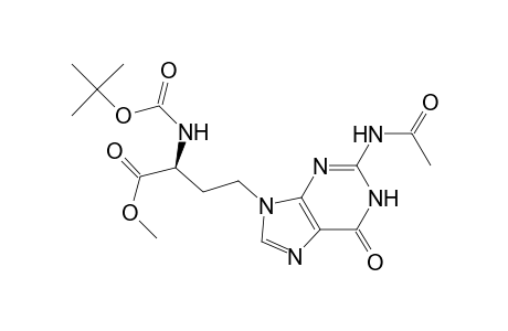 (S)-2-[N-(tert-Butoxycarbonyl)amino]-4-[N(2)-acetylguanin-9-yl]butyric Acid Methyl Ester
