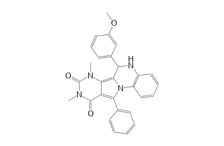 pyrimido[4',5':3,4]pyrrolo[1,2-a]quinoxaline-8,10(5H,9H)-dione, 6,7-dihydro-6-(3-methoxyphenyl)-7,9-dimethyl-11-phenyl-