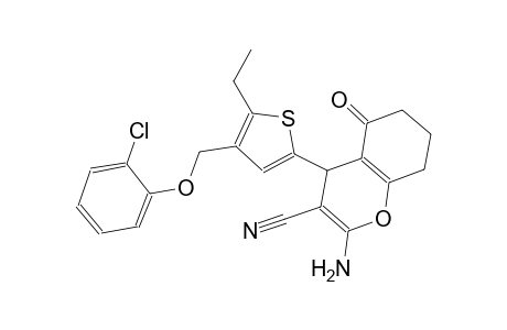 2-amino-4-{4-[(2-chlorophenoxy)methyl]-5-ethyl-2-thienyl}-5-oxo-5,6,7,8-tetrahydro-4H-chromene-3-carbonitrile