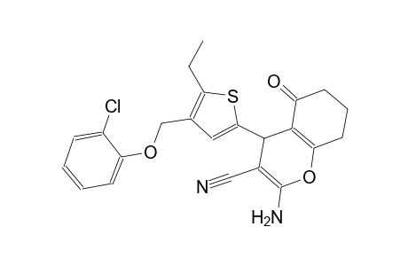 2-amino-4-{4-[(2-chlorophenoxy)methyl]-5-ethyl-2-thienyl}-5-oxo-5,6,7,8-tetrahydro-4H-chromene-3-carbonitrile