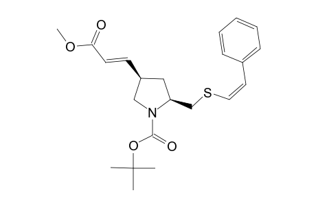 (Z)-TERT.-BUTYL-(2S,4R)-4-[(E)-2-METHOXYCARBONYL-1-ETHENYL]-2-[(Z)-2-PHENYL-1-ETHENYLSULFANYLMETHYL]-PYRROLIDINE-1-CARBOXYLATE;MINOR-ISOMER