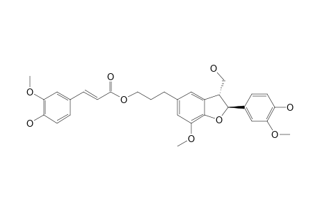 BOEHMENAN-H;2-(4-HYDROXY-3-METHOXYPHENYL)-5-[3-(4-HYDROXY-3-METHOXYCINNAMOYLOXY)-PROPYL]-3-HYDROXYMETHYL-7-METHOXYBENZODIHYDROFURAN