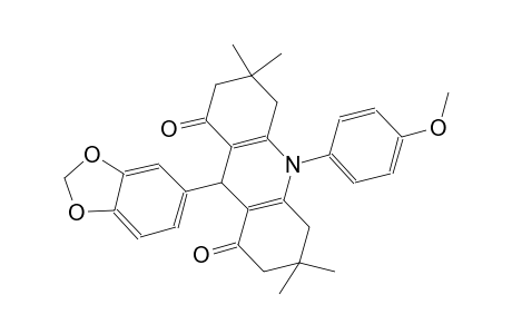 9-(1,3-benzodioxol-5-yl)-10-(4-methoxyphenyl)-3,3,6,6-tetramethyl-3,4,6,7,9,10-hexahydro-1,8(2H,5H)-acridinedione