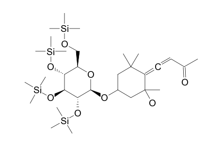 3-Buten-2-one, 4-[4-(.beta.-D-glucopyranosyloxy)-2-hydroxy-2,6,6-trimethylcyclohexylidene]-, 4tms