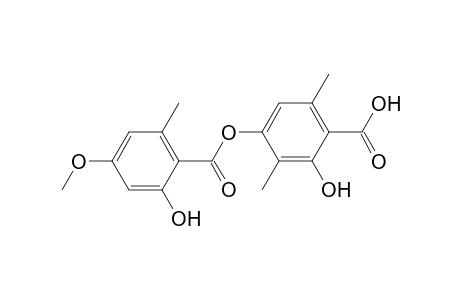 Benzoic acid, 2-hydroxy-4-[(2-hydroxy-4-methoxy-6-methylbenzoyl)oxy]-3,6-dimethyl-