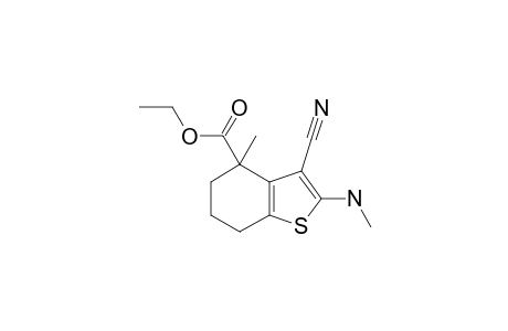 Ethyl 3-cyano-4,5,6,7-tetrahydro-2-methylamino-4-methylbenzo[b]thiophene-4-carboxylate