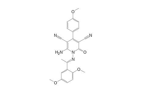 6-Amino-1-[1-(2,5-dimethoxyphenyl)ethylideneamino)-2-oxo-4-(4-methoxyphenyl)-1,2-dihy-dropyridine-3,5-dicarbonitrile