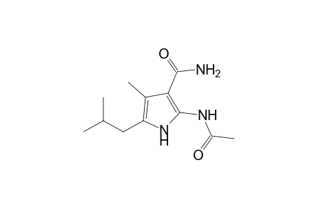 2-Acetylamino-4-methyl-5-isobutylpyrrole-3-carboxamide