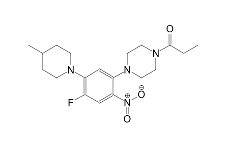 piperazine, 1-[4-fluoro-5-(4-methyl-1-piperidinyl)-2-nitrophenyl]-4-(1-oxopropyl)-