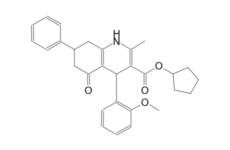 cyclopentyl 4-(2-methoxyphenyl)-2-methyl-5-oxo-7-phenyl-1,4,5,6,7,8-hexahydro-3-quinolinecarboxylate