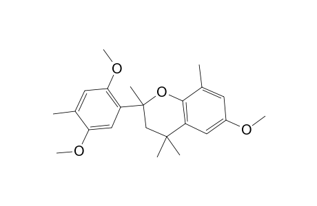 2H-1-Benzopyran, 2-(2,5-dimethoxy-4-methylphenyl)-3,4-dihydro-6-methoxy-2,4,4,8-tetramethyl-