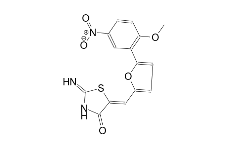 (5Z)-2-imino-5-{[5-(2-methoxy-5-nitrophenyl)-2-furyl]methylene}-1,3-thiazolidin-4-one