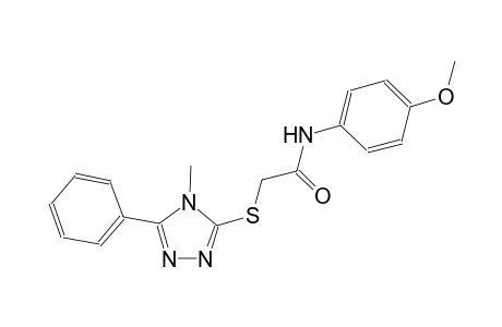 N-(4-methoxyphenyl)-2-[(4-methyl-5-phenyl-4H-1,2,4-triazol-3-yl)sulfanyl]acetamide