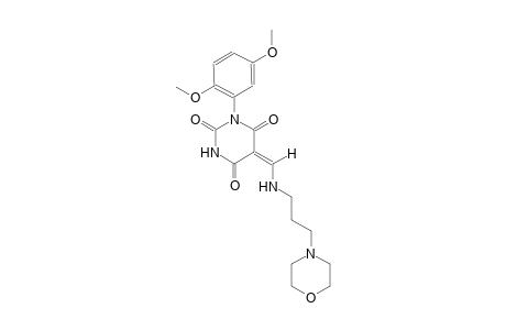 (5E)-1-(2,5-dimethoxyphenyl)-5-({[3-(4-morpholinyl)propyl]amino}methylene)-2,4,6(1H,3H,5H)-pyrimidinetrione