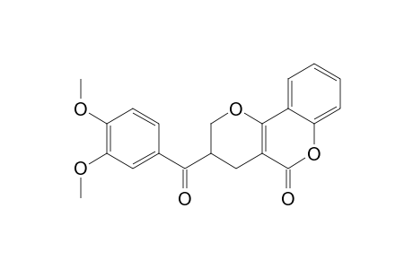 3-(3,4-DIMETHOXYBENZOYL)-3,4-DIHYDRO-2H,5H-1-BENZOPYRANO-[4,3-B]-PYRAN-5-ONE