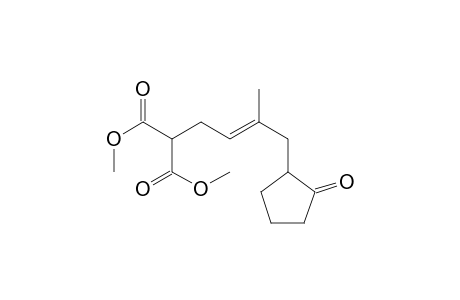 Methyl 2-(methoxycarbonyl)-5-methyl-6-(2-oxocyclopentanyl)-4-hexenoate