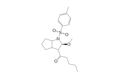 (3S*)-3-Methoxy-4-(1'-oxopentyl)-N-(toluene-p-sulfonyl)-2-azabicyclo[3.3.0]octane
