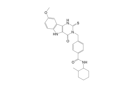 benzamide, N-(2-methylcyclohexyl)-4-[(1,2,4,5-tetrahydro-8-methoxy-4-oxo-2-thioxo-3H-pyrimido[5,4-b]indol-3-yl)methyl]-