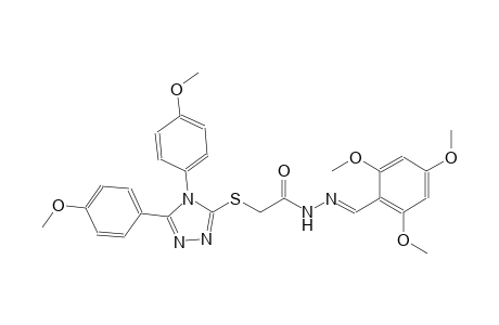 2-{[4,5-bis(4-methoxyphenyl)-4H-1,2,4-triazol-3-yl]sulfanyl}-N'-[(E)-(2,4,6-trimethoxyphenyl)methylidene]acetohydrazide