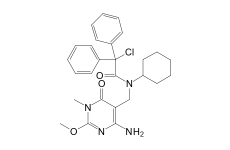 N-[(4-Amino-2-methoxy-1-methyl-6-oxo-1,6-dihydropyrimidin-5-yl)methyl]-2-chloro-N-cyclohexyl-2,2-diphenylacetamide