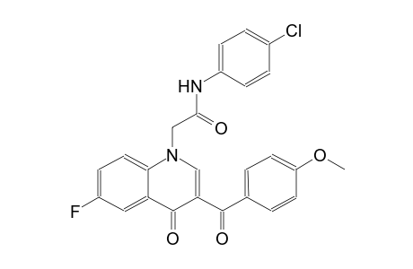 1-quinolineacetamide, N-(4-chlorophenyl)-6-fluoro-1,4-dihydro-3-(4-methoxybenzoyl)-4-oxo-