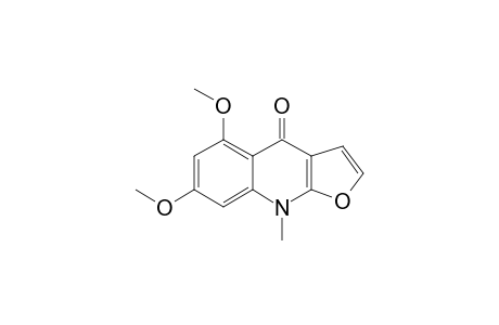 5,7-Dimethoxy-9-methyl-4,9-dihydrofuro-(2,3-B)-chinolin-4-on