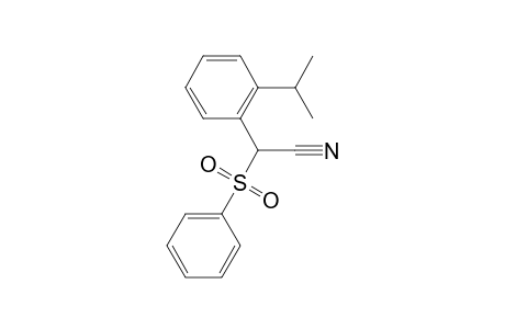 2-(benzenesulfonyl)-2-(2-isopropylphenyl)acetonitrile