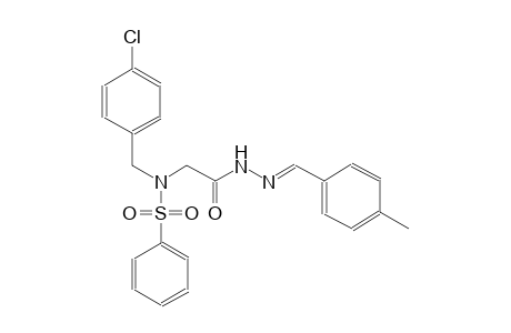 N-(4-chlorobenzyl)-N-{2-[(2E)-2-(4-methylbenzylidene)hydrazino]-2-oxoethyl}benzenesulfonamide